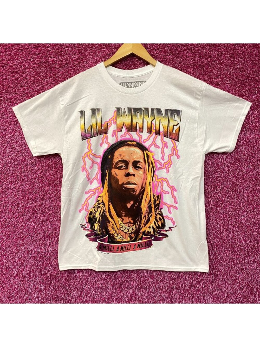 Reason Lil Wayne A Milli Lightning White T-Shirt Large